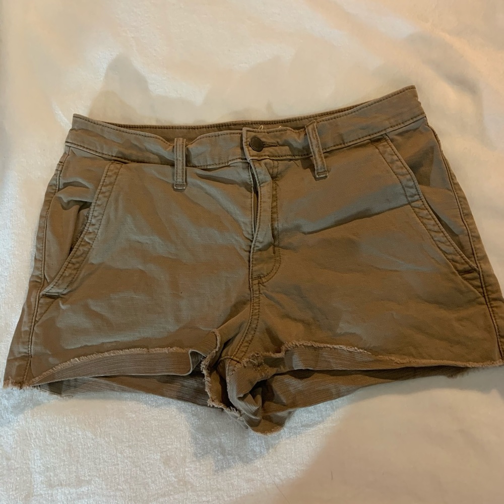 Khaki colored shorts